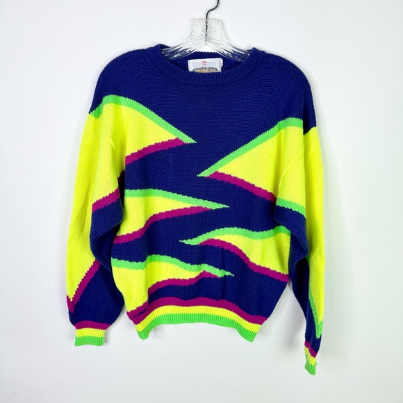 Obermeyer Other - Vintage 80s Obermeyer Kids Sweater Size 18 Blue Skiwear